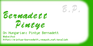 bernadett pintye business card